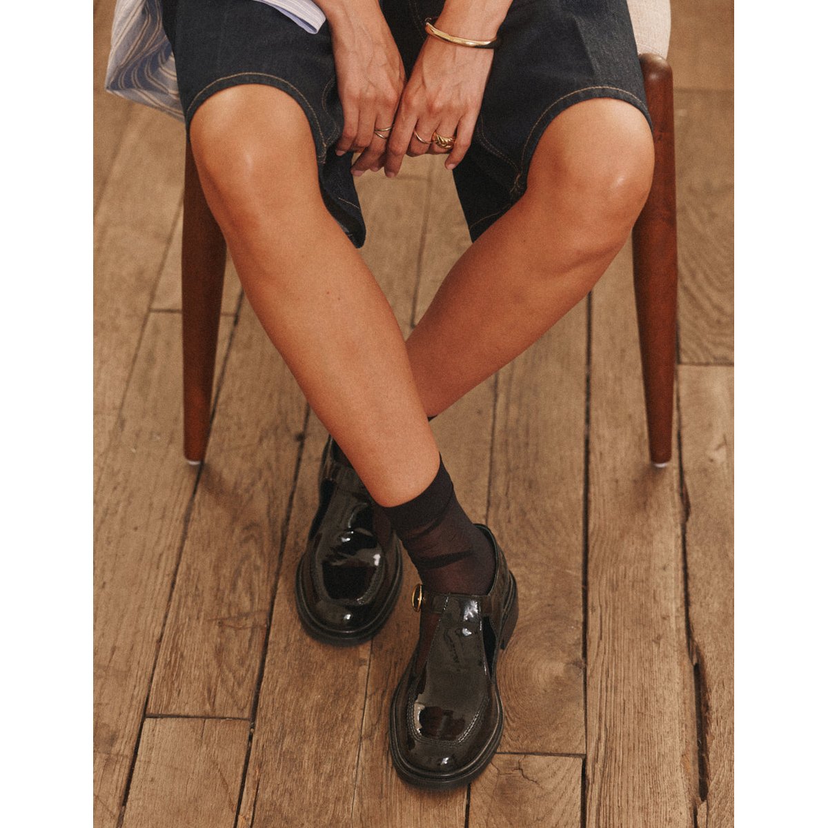 Derbies TYRIA cuir verni noir, ODAJE