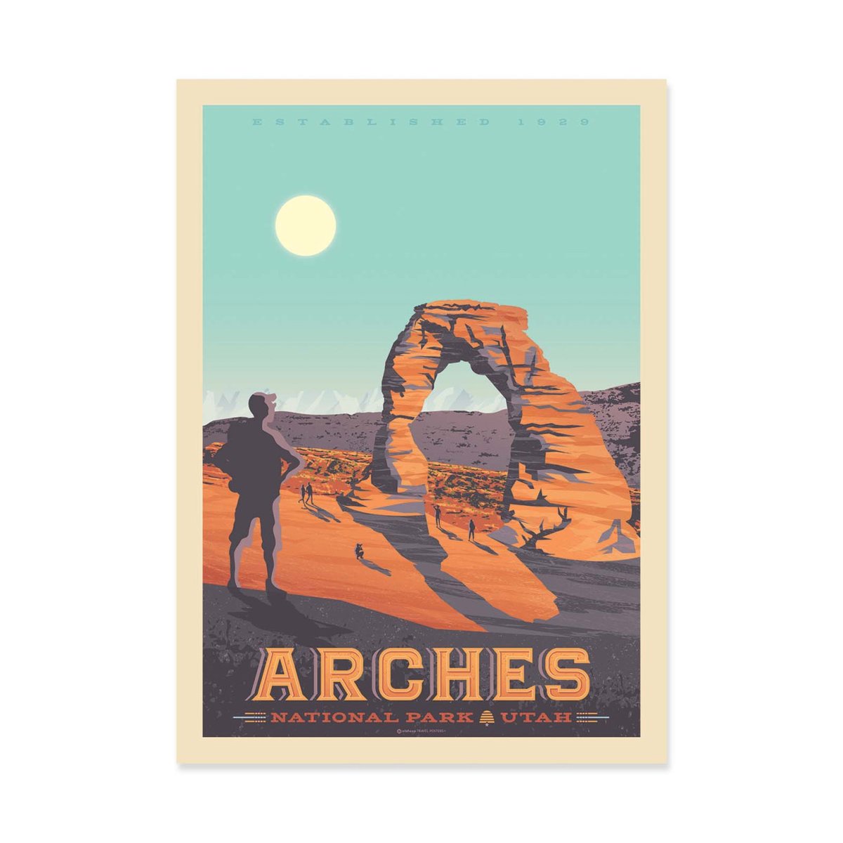 Affiche d'art - Arches National Park - Olahoop Travel Posters couleur unique, WALL EDITIONS