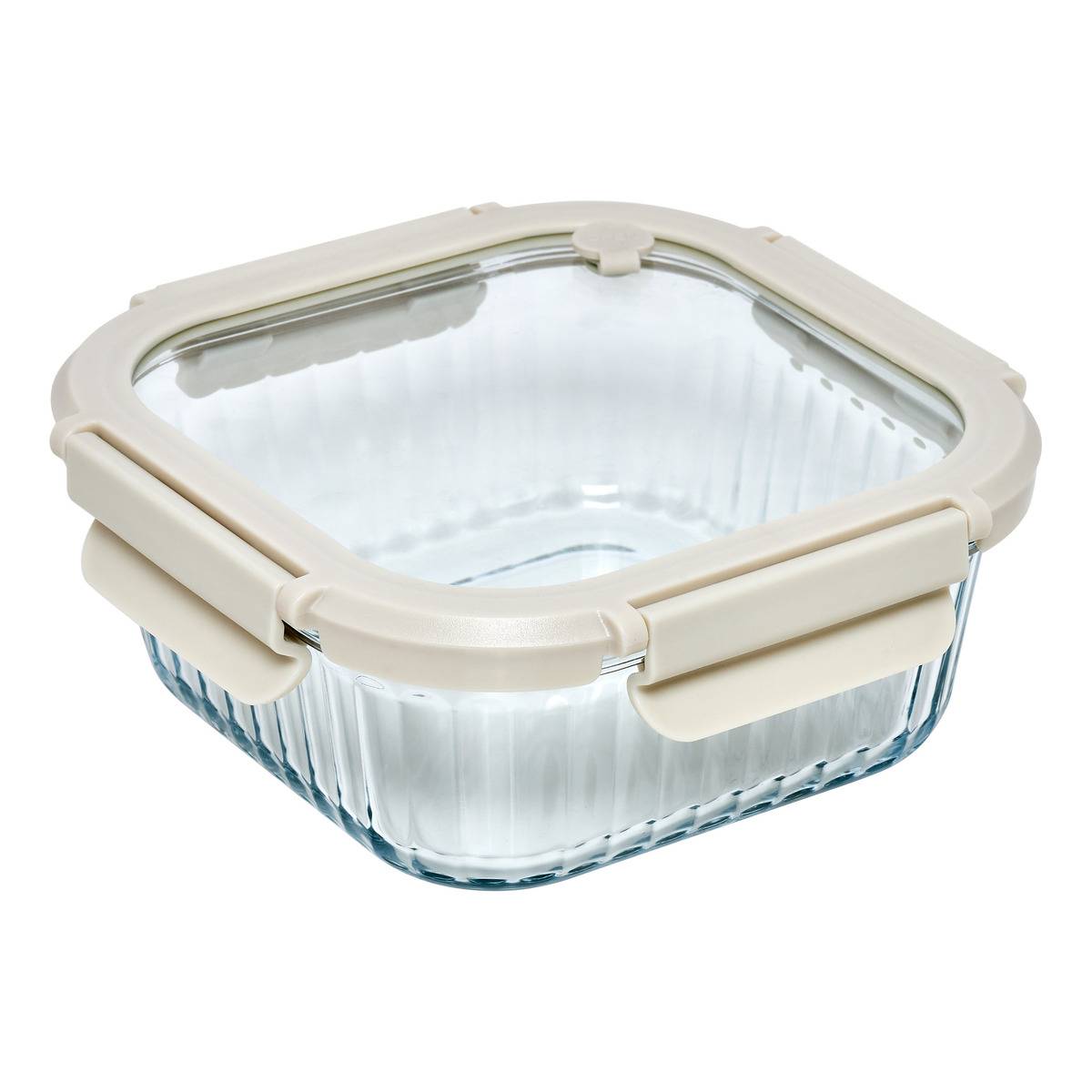 Lot de 3 boîtes de conservation carrées CLIPEAT+ transparent, 5FIVE SIMPLY SMART
