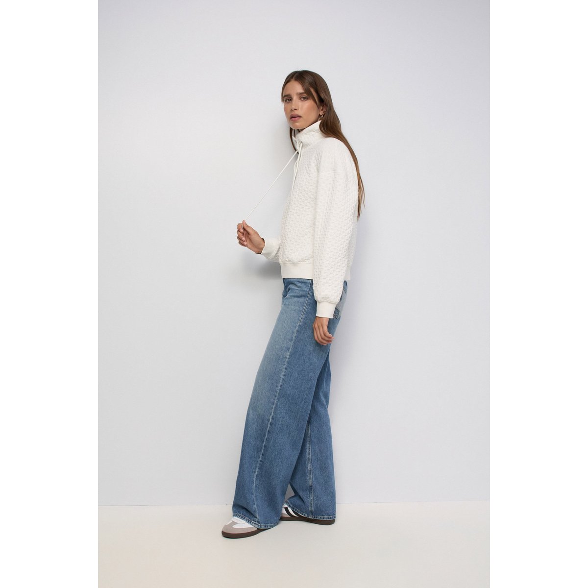 SWEATSHIRT EN Fil textile blanc, SALSA JEANS
