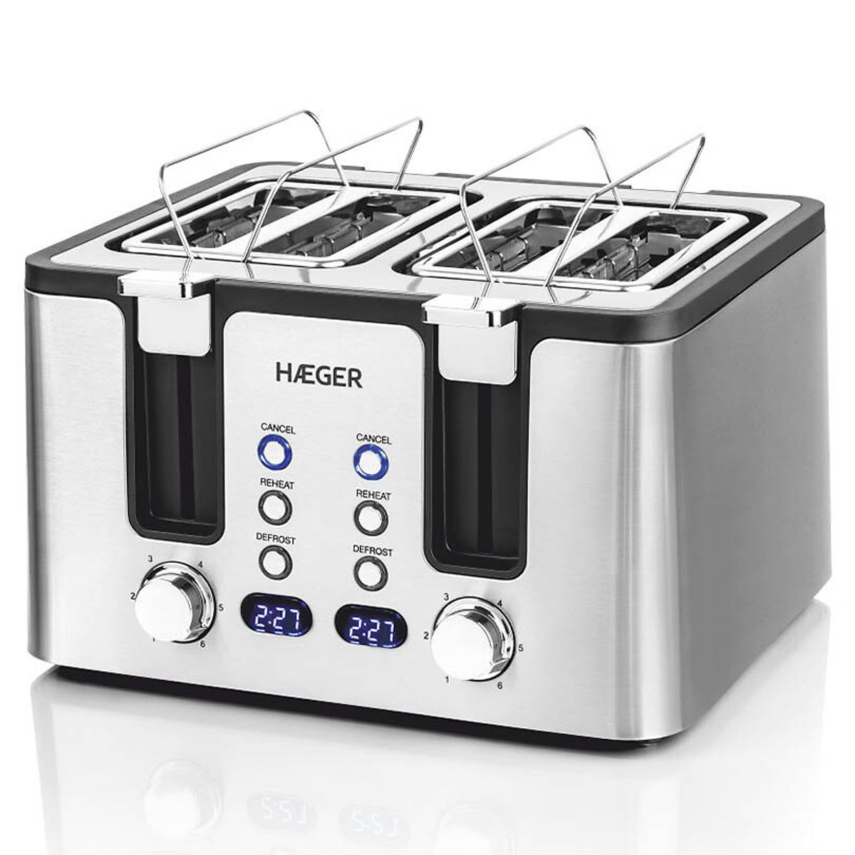 Torradeira Otimus Toast, HAEGER inox, HAEGER