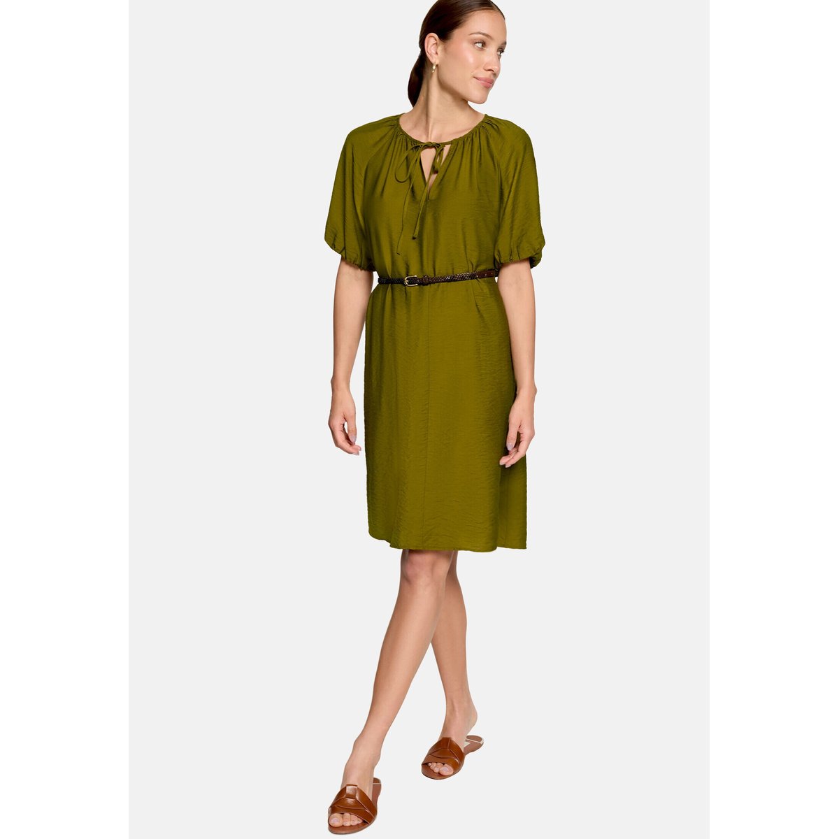 Robe casual à ceinture fir green, ZERO