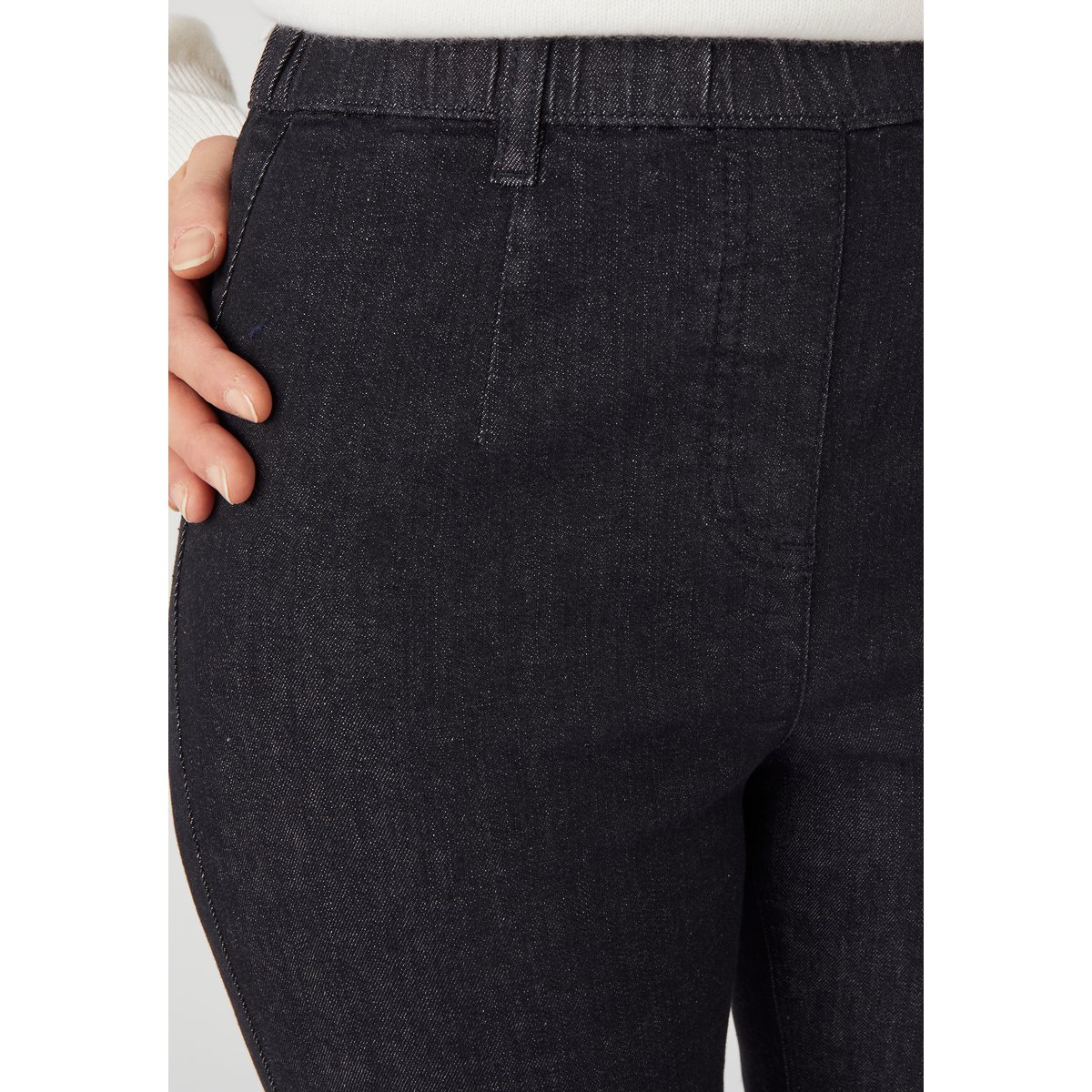 Jean effet ventre plat - Petite noir, DAMART