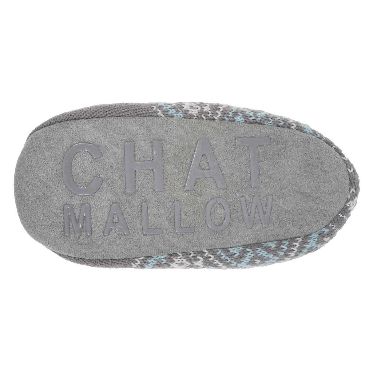 Chaussettes d'intérieur maille jacquard, picots antidérapants gris, ISOTONER