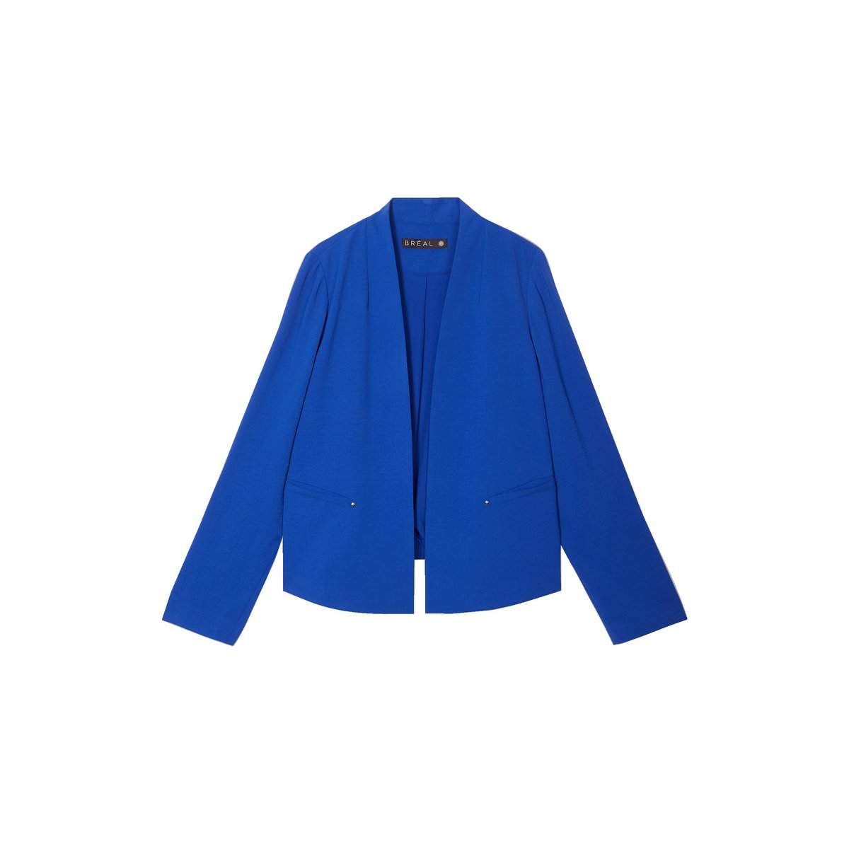Veste droite fluide bleu electrique, BREAL