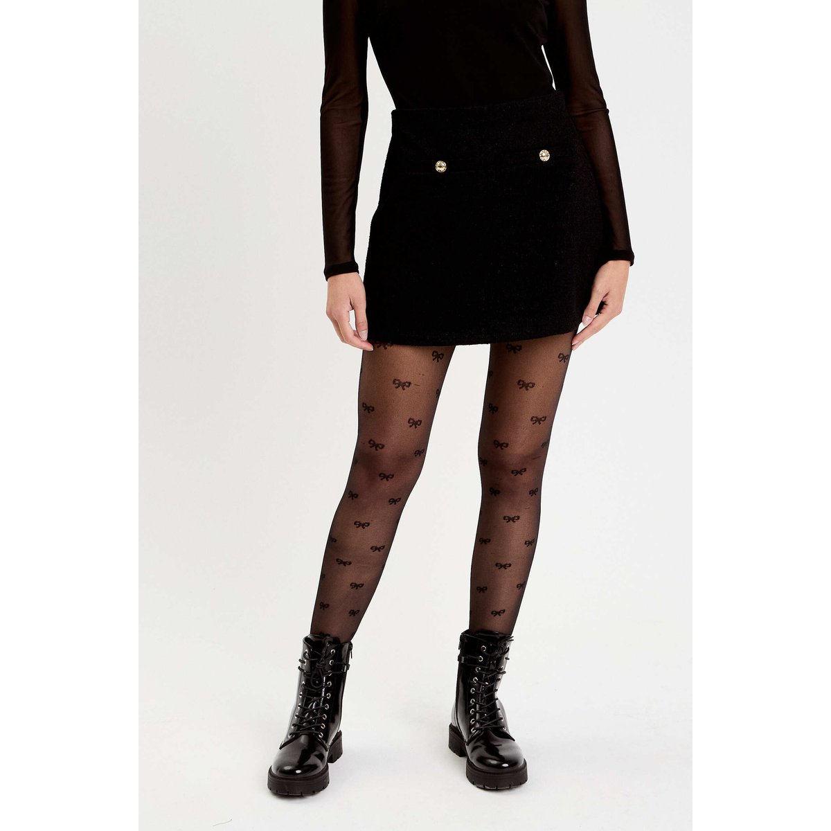 Jupe-short courte noir, CACHE CACHE