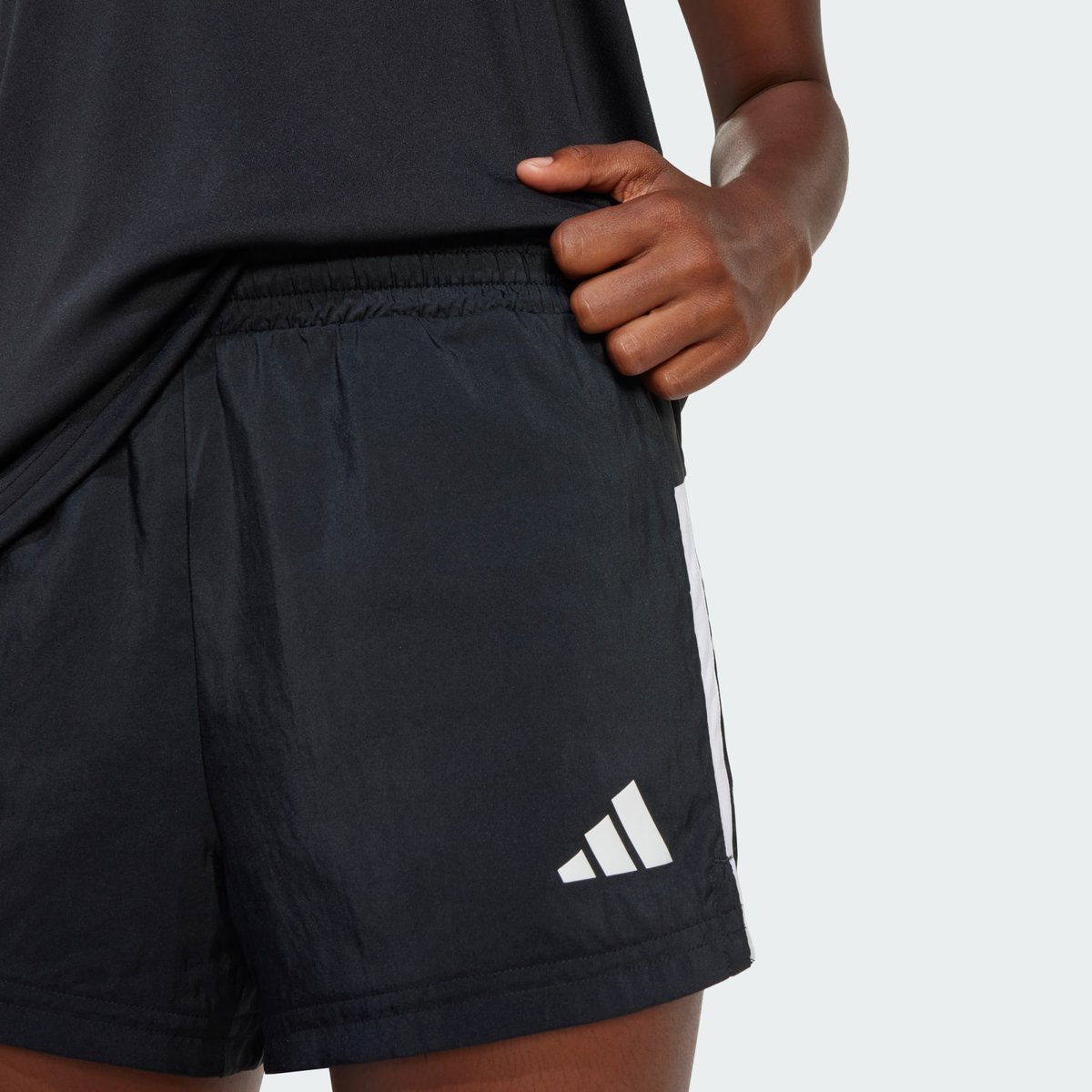 Short 3 Bandes Train Essentials Enfants Short 3 Bandes Train Essentials Enfants black / white, ADIDAS SPORTSWEAR