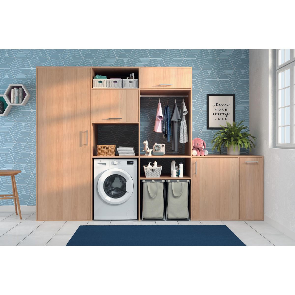 Lave linge hublot IM864MYTIMEFR couleur unique, INDESIT