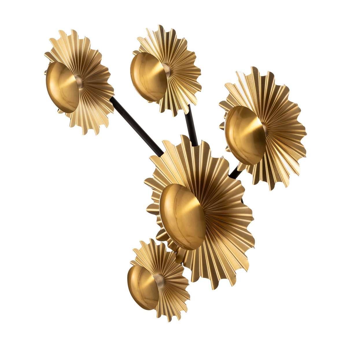 Applique en métal moderne, Senmia noir, doré, bronze galvanisé, LINDBY