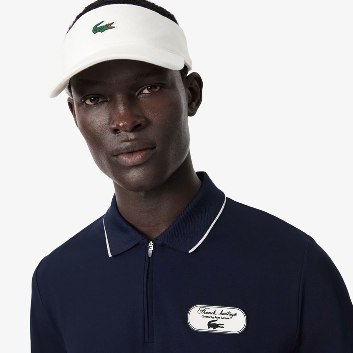 Polo Tennis Héritage Ultra Dry badge bleu-hhw, LACOSTE