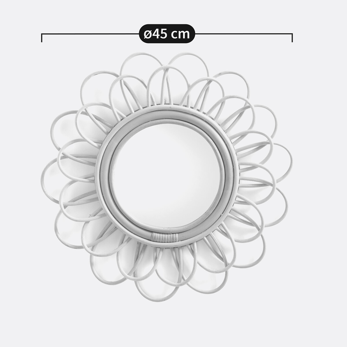 Miroir rotin forme fleur double Ø45 cm, Nogu naturel, LA REDOUTE INTERIEURS