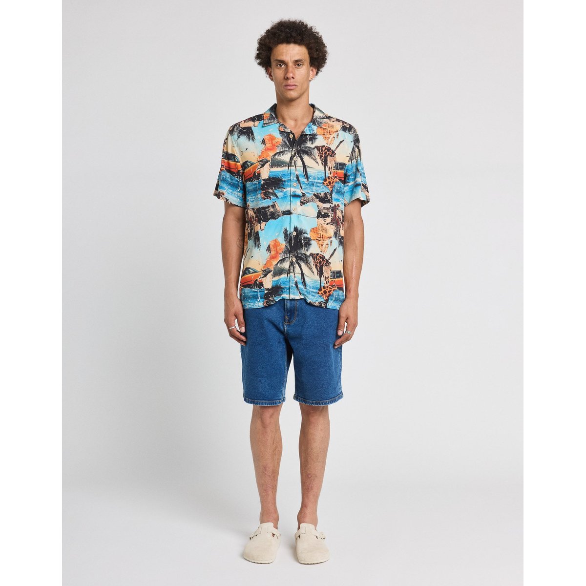 SHORT LOOSE BROOME bleu foncé, PULLIN