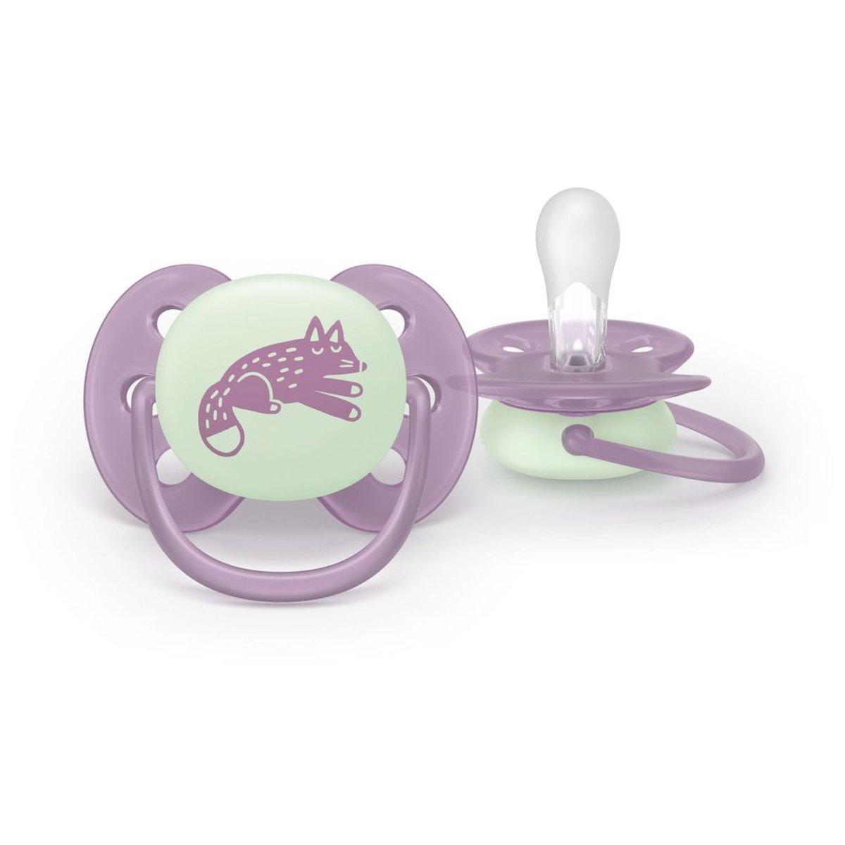 Lot de 2 sucettes Ultra Soft 6-18 mois vert, PHILIPS AVENT