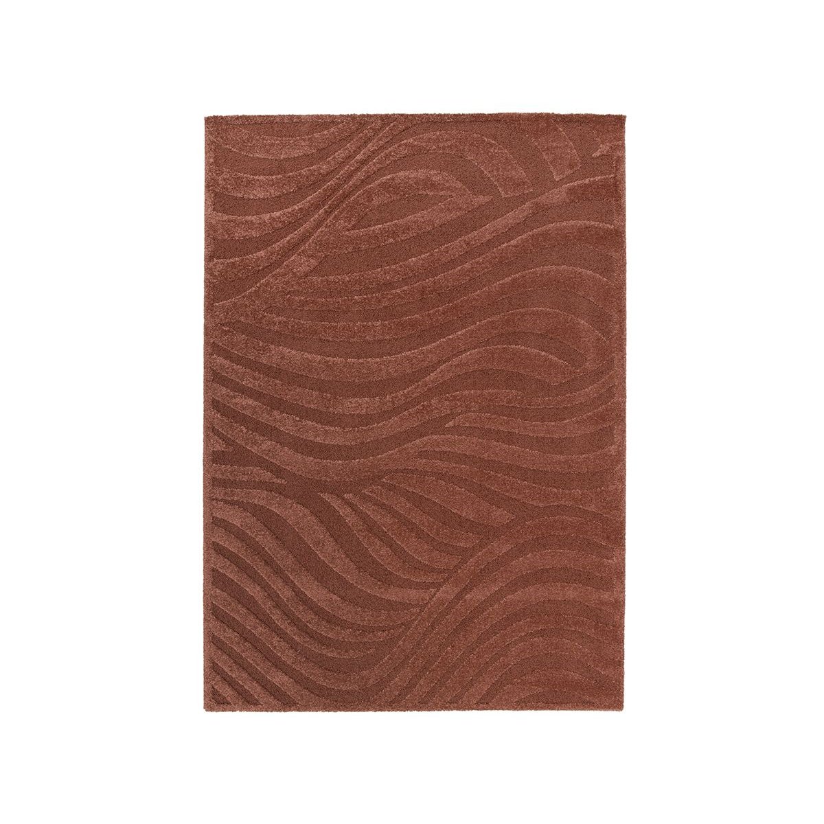 Tapis poils ras style bohème, AVALON rouge, BOBOCHIC