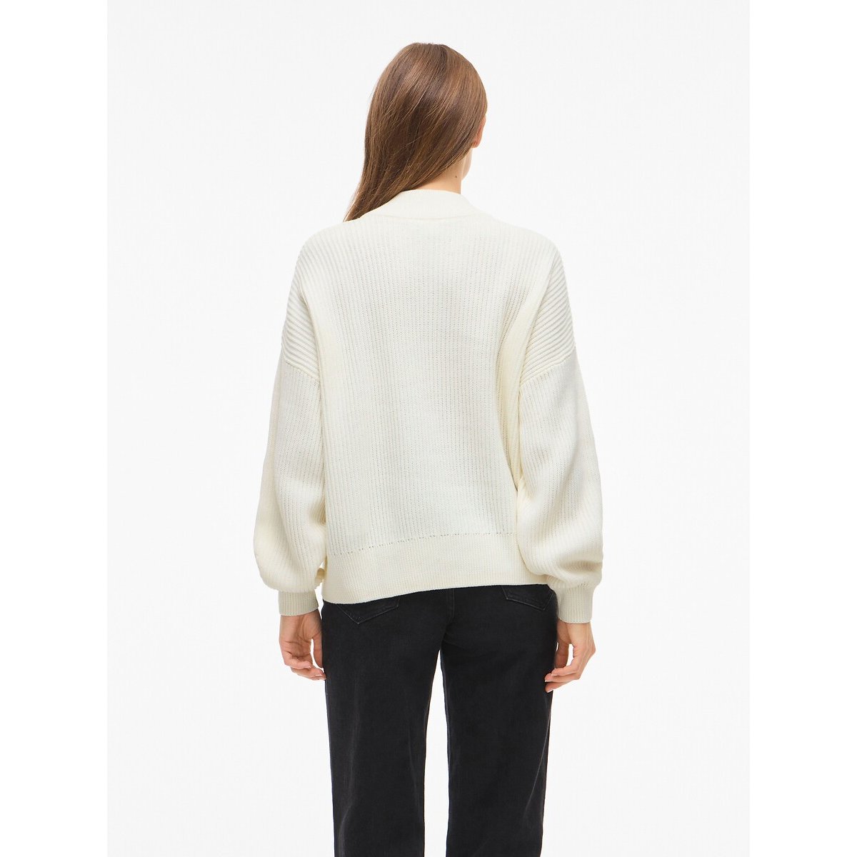 Pull manches longues avec boutons dorés ecru, VILA