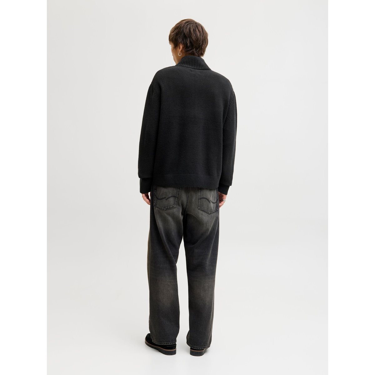 Sweat À Mi-Fermeture Éclair noire - black, JACK & JONES
