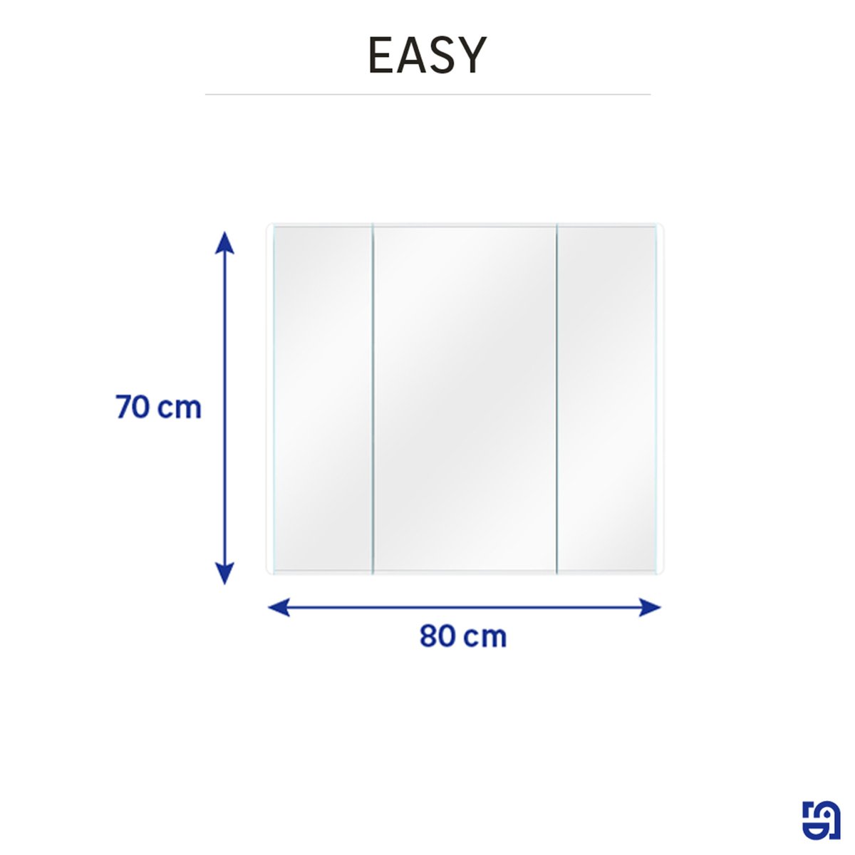 Armoire de toilette lumineuse LED, EASY blanc, SENSEA