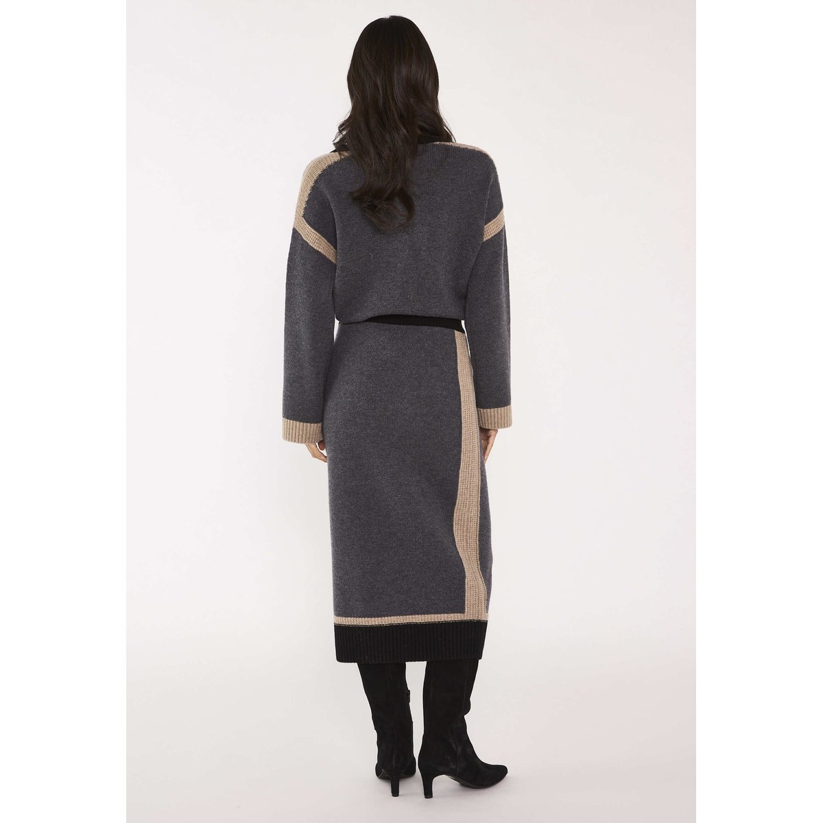 Jupe en maille droite en laine VALERIE anthracite, Maison 123