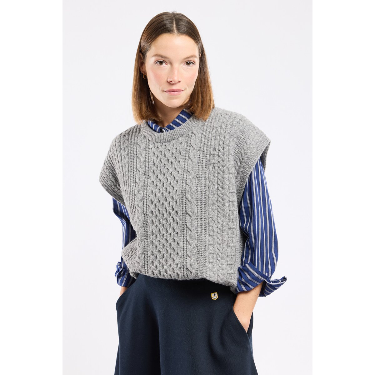 Pull sans manche - laine sleet, ARMOR-LUX