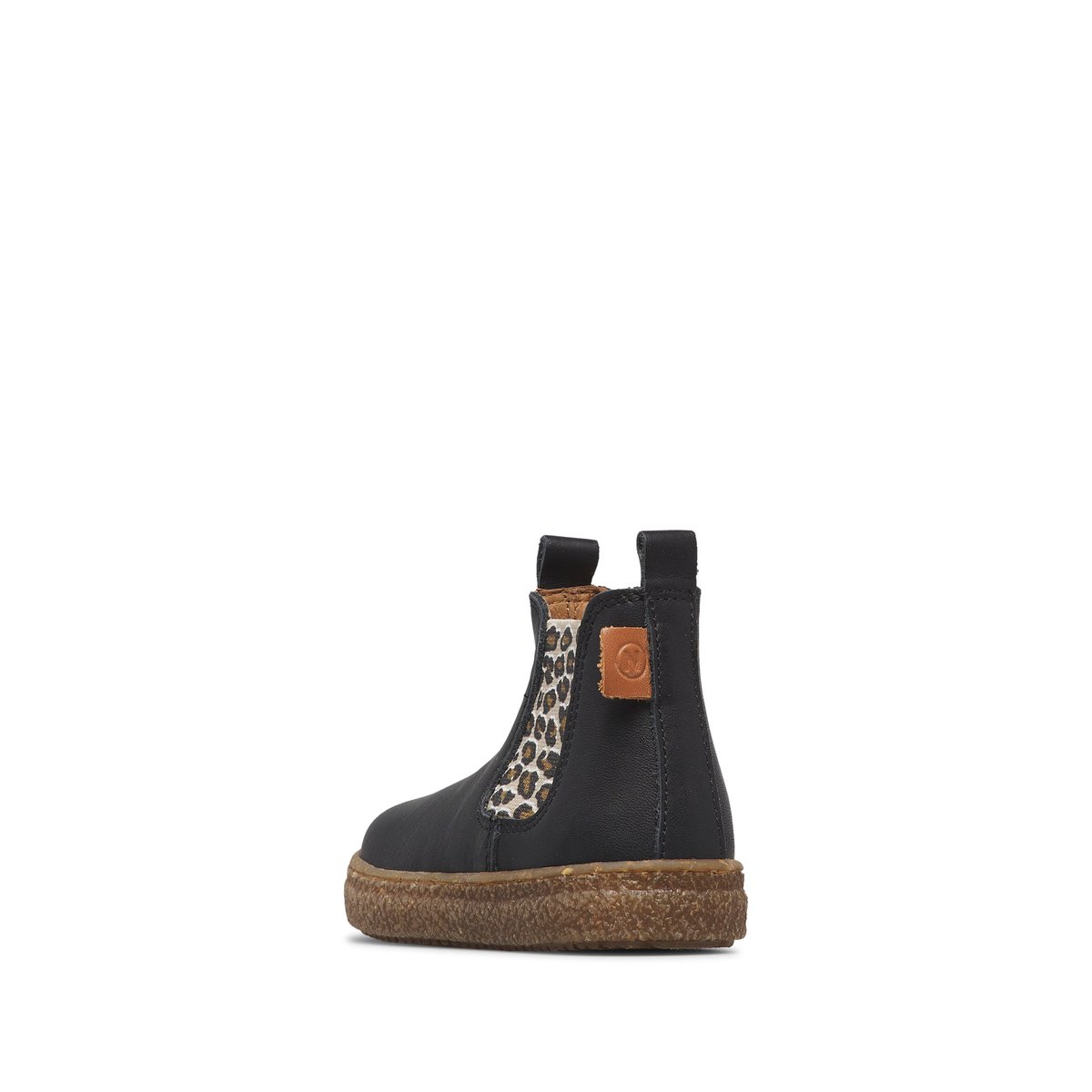 Chaussures premiers pas en cuir FIGUS noir-marron, NATURINO