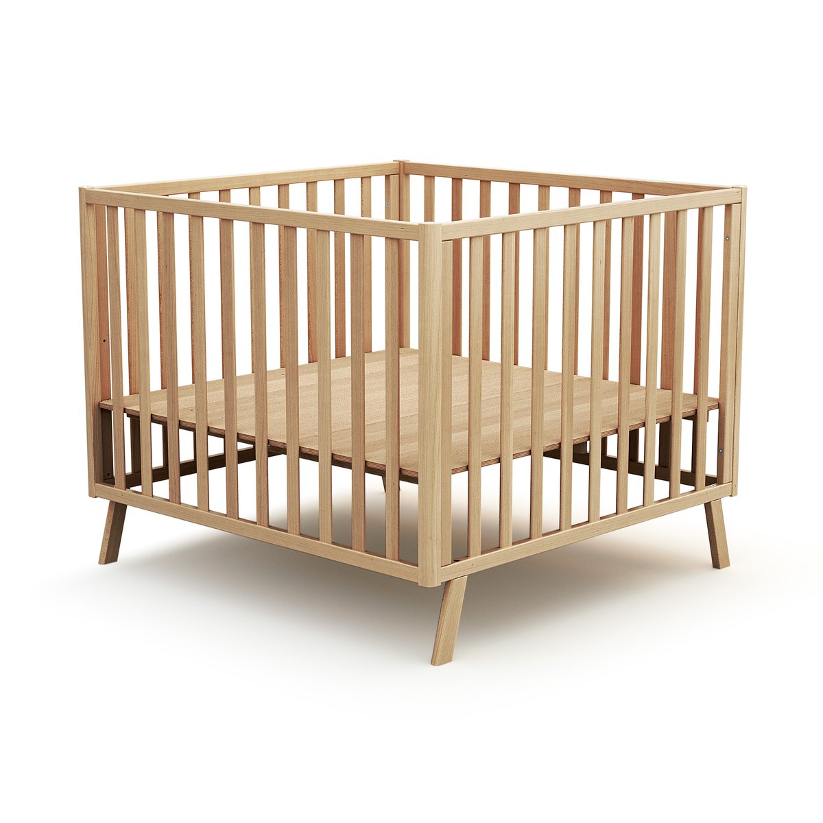 Parc bébé évolutif en bois KASA hêtre verni, JURABABY