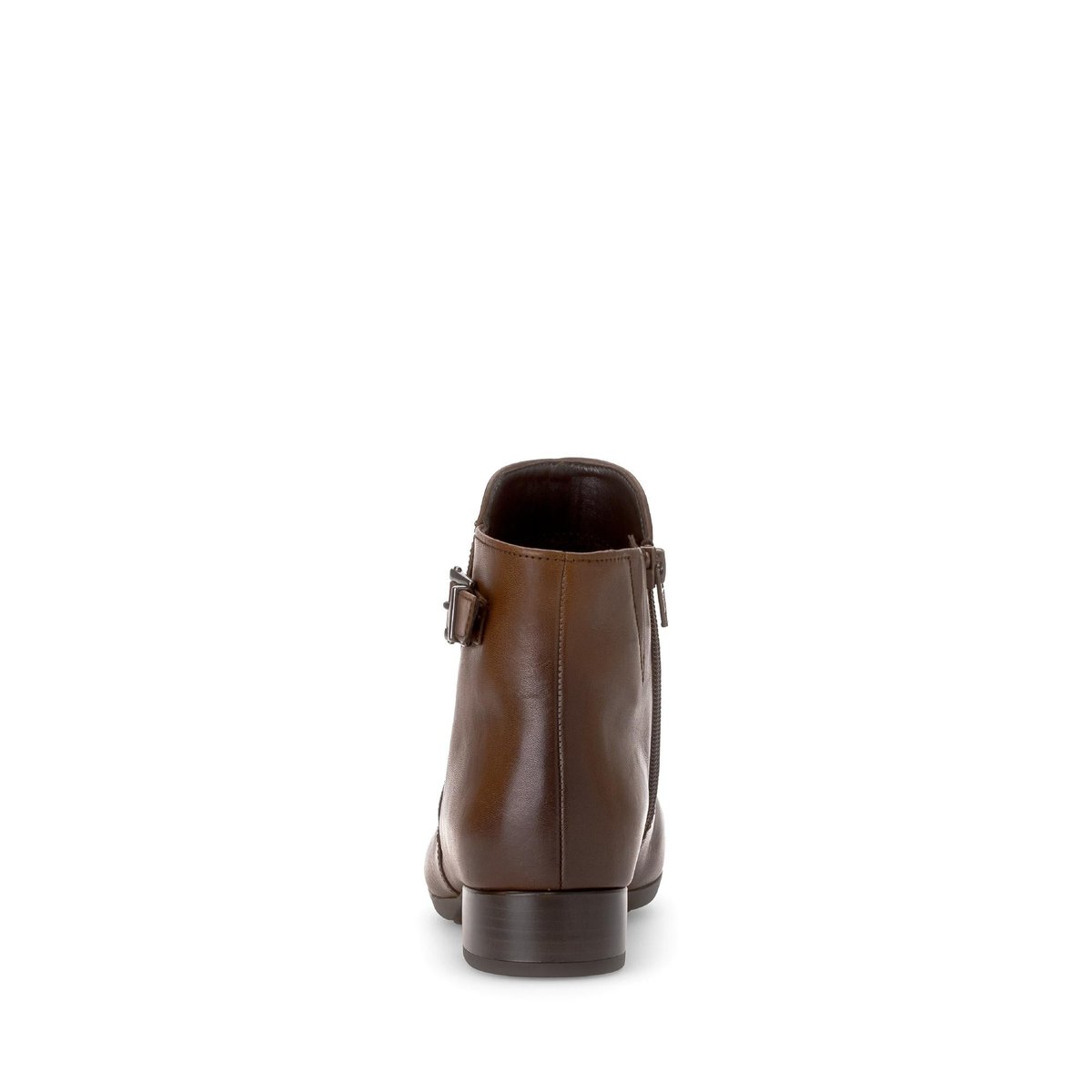 Bottines en cuir lisse à talon décroché marron, GABOR