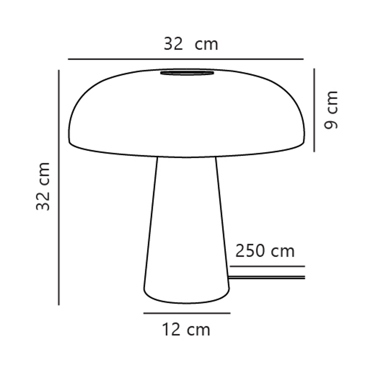 Lampe à poser forme champignon en marbre et verre, GLOSSY gris, DESIGN FOR THE PEOPLE