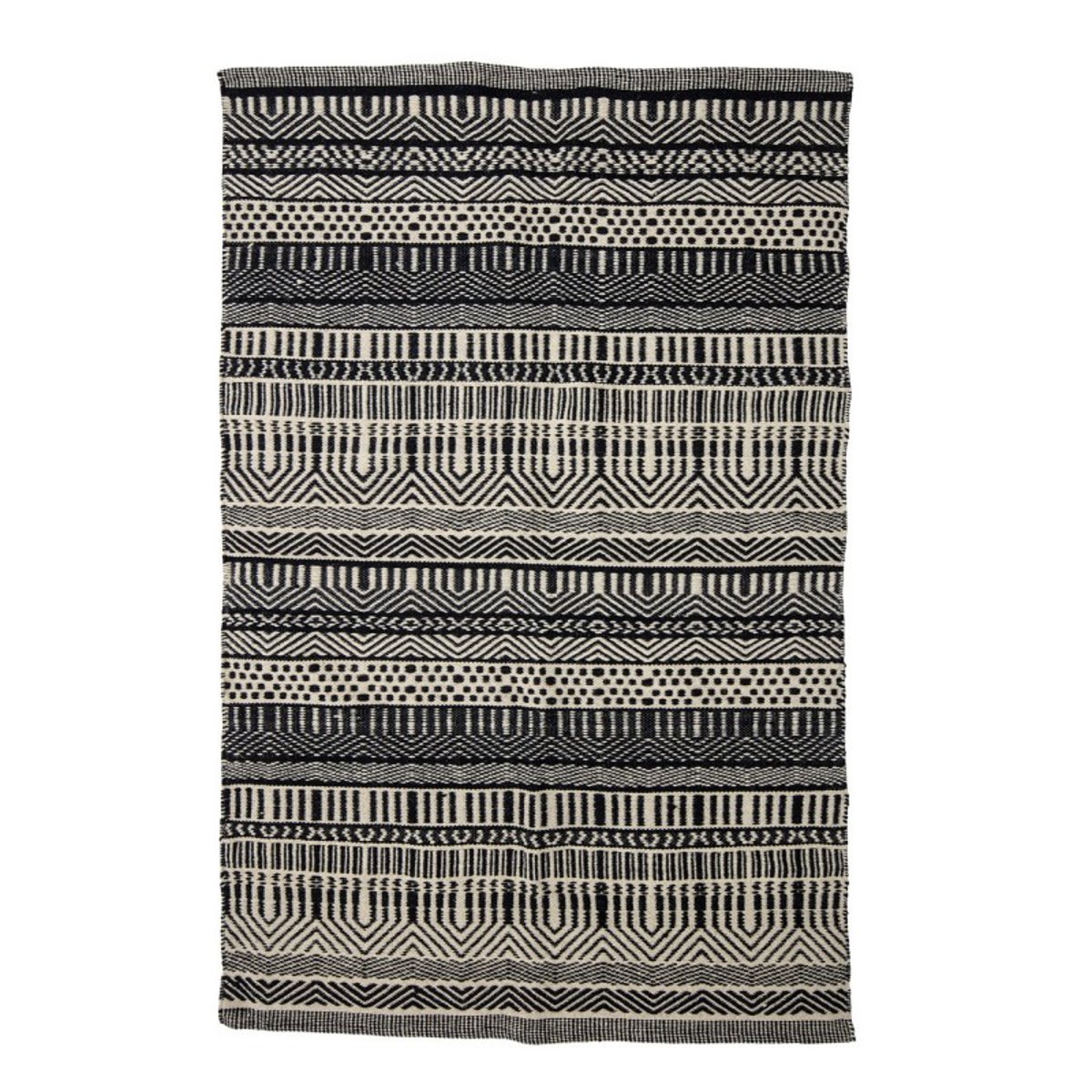 Tapis laine motif  Joob noir, BLOOMINGVILLE