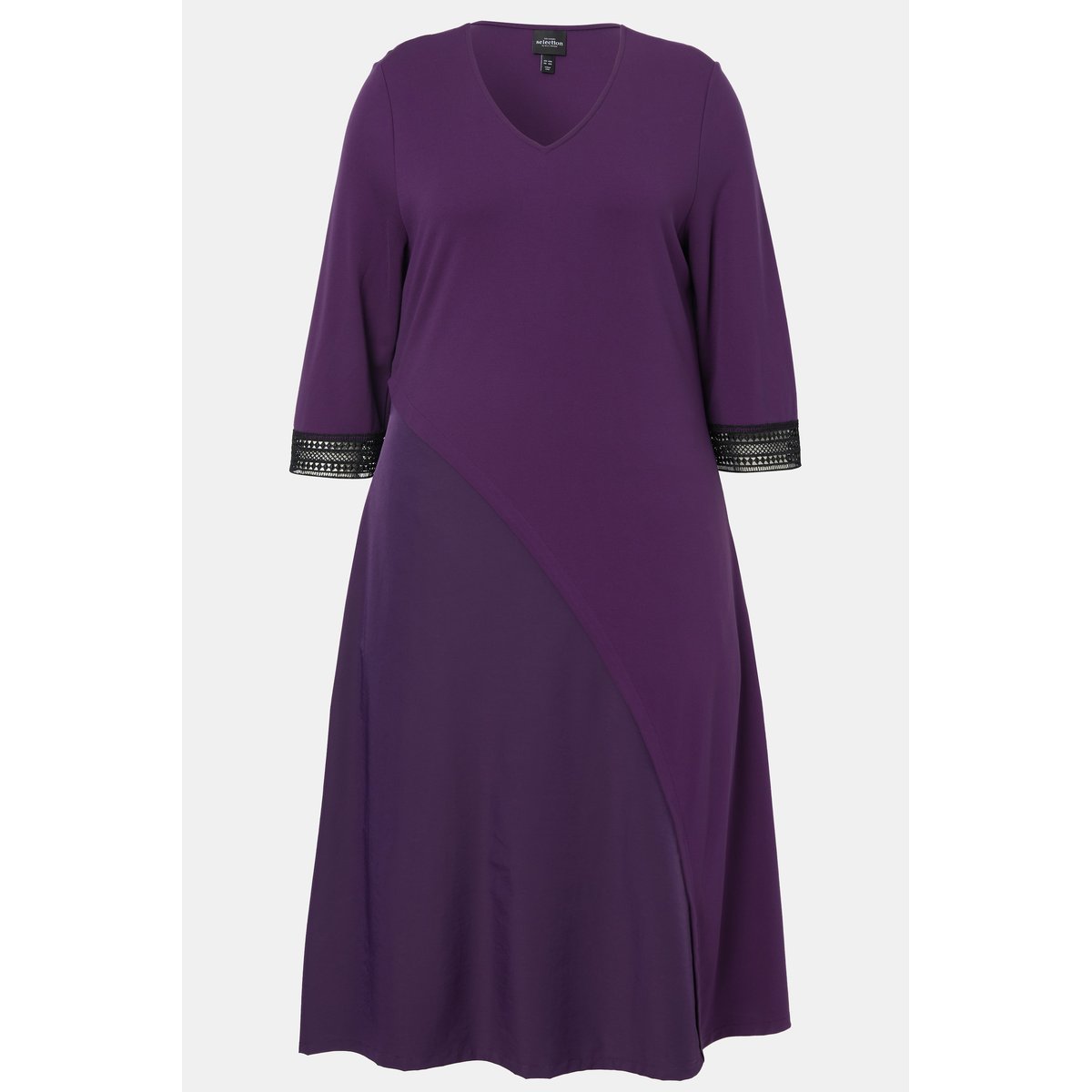 Robe en point de Rome violet foncé, ULLA POPKEN
