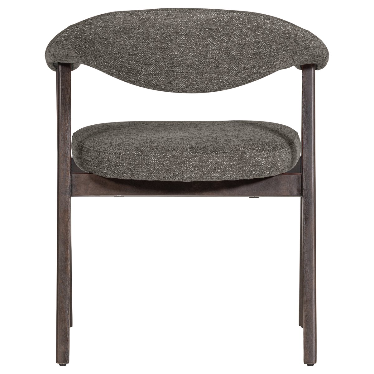 Lot de 2 chaises de salle à manger en tissu tissé AVAR gris, WOOOD