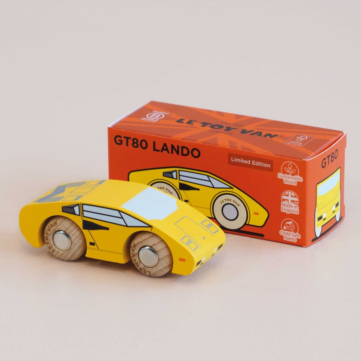 Voiture Lando No 14 jaune, LE TOY VAN