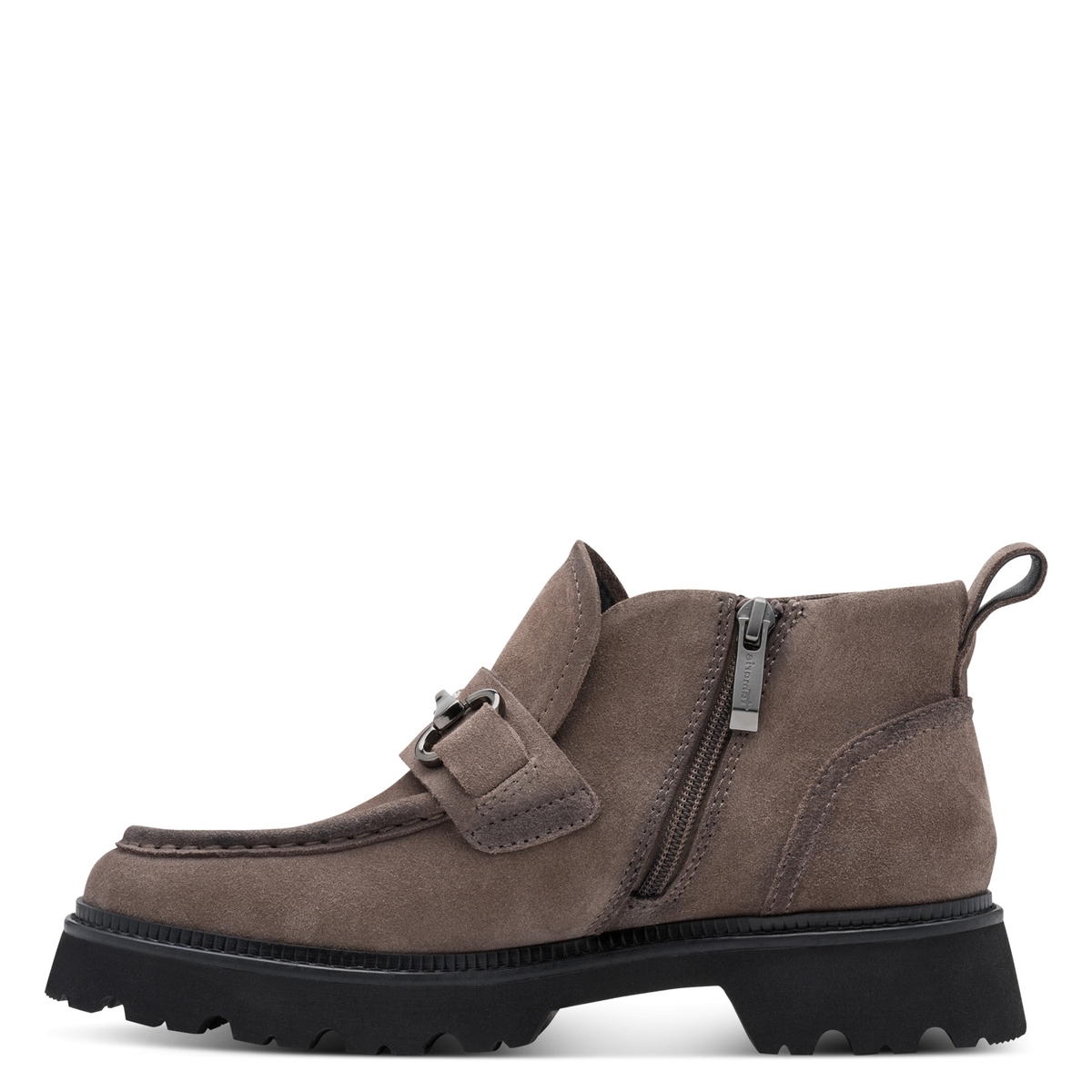 Bottine en cuir marron taupe, TAMARIS