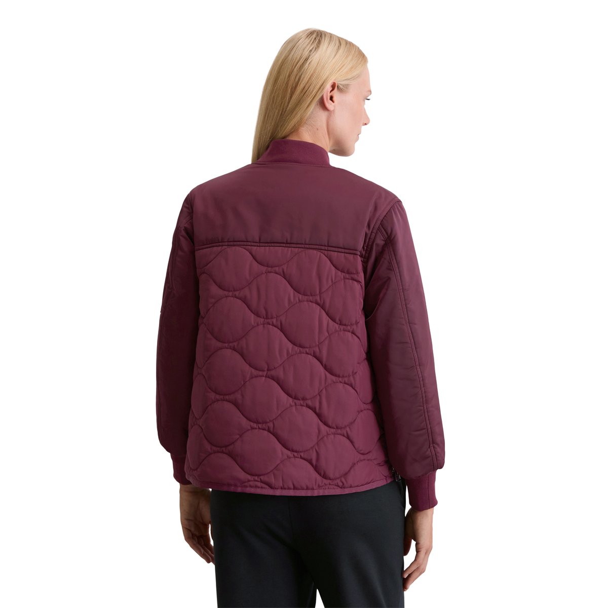 Veste matelassée régulière style cape rouge foncé, MARC O'POLO