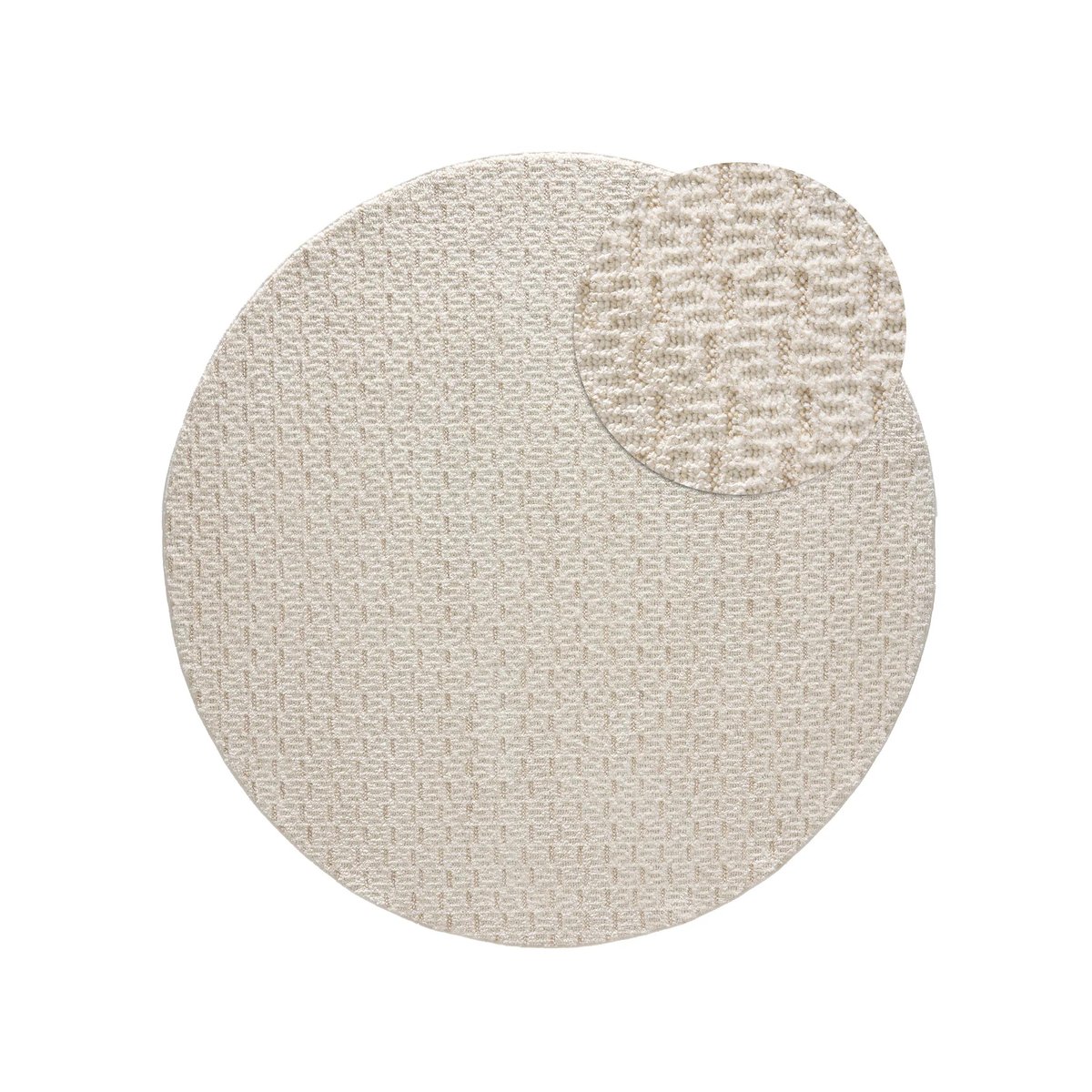 Tapis rond LILIBETH crème, BENUTA 