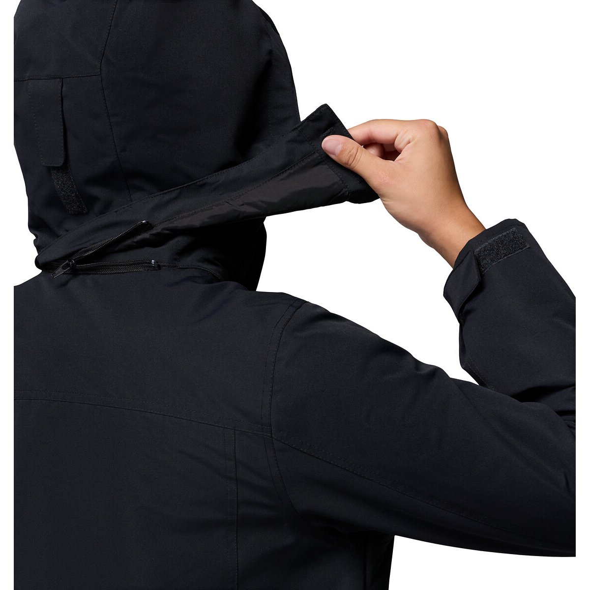 Cappotto lungo con chiusura a zip, per l'inverno rigido nero , COLUMBIA