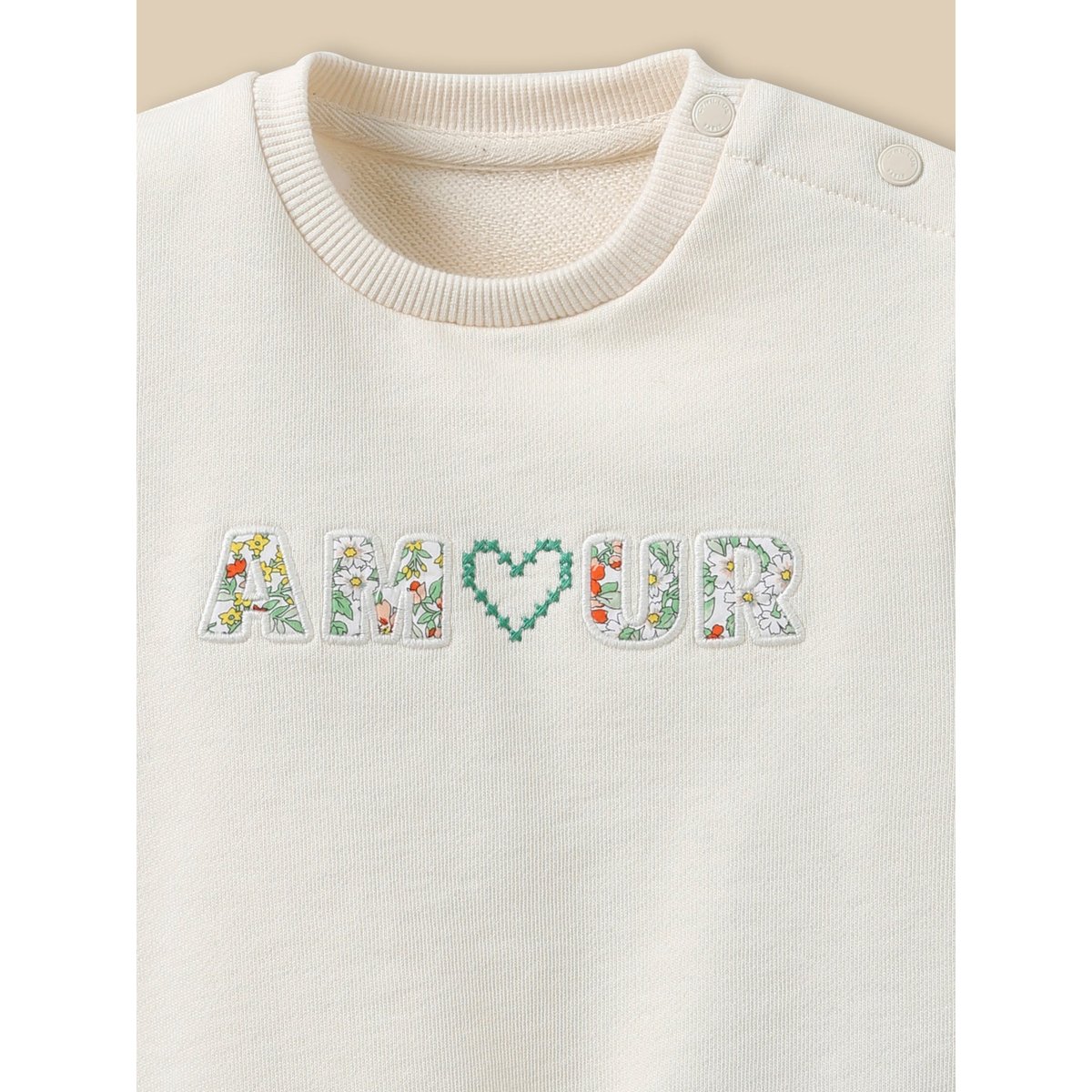 Sweat lettres en tissu Liberty - coton biologique liberty nazanin, CYRILLUS