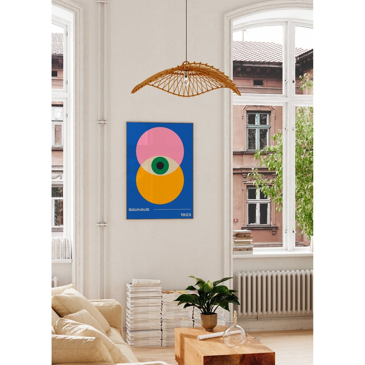 Affiche Bauhaus 30 blanc, L'AFFICHERIE