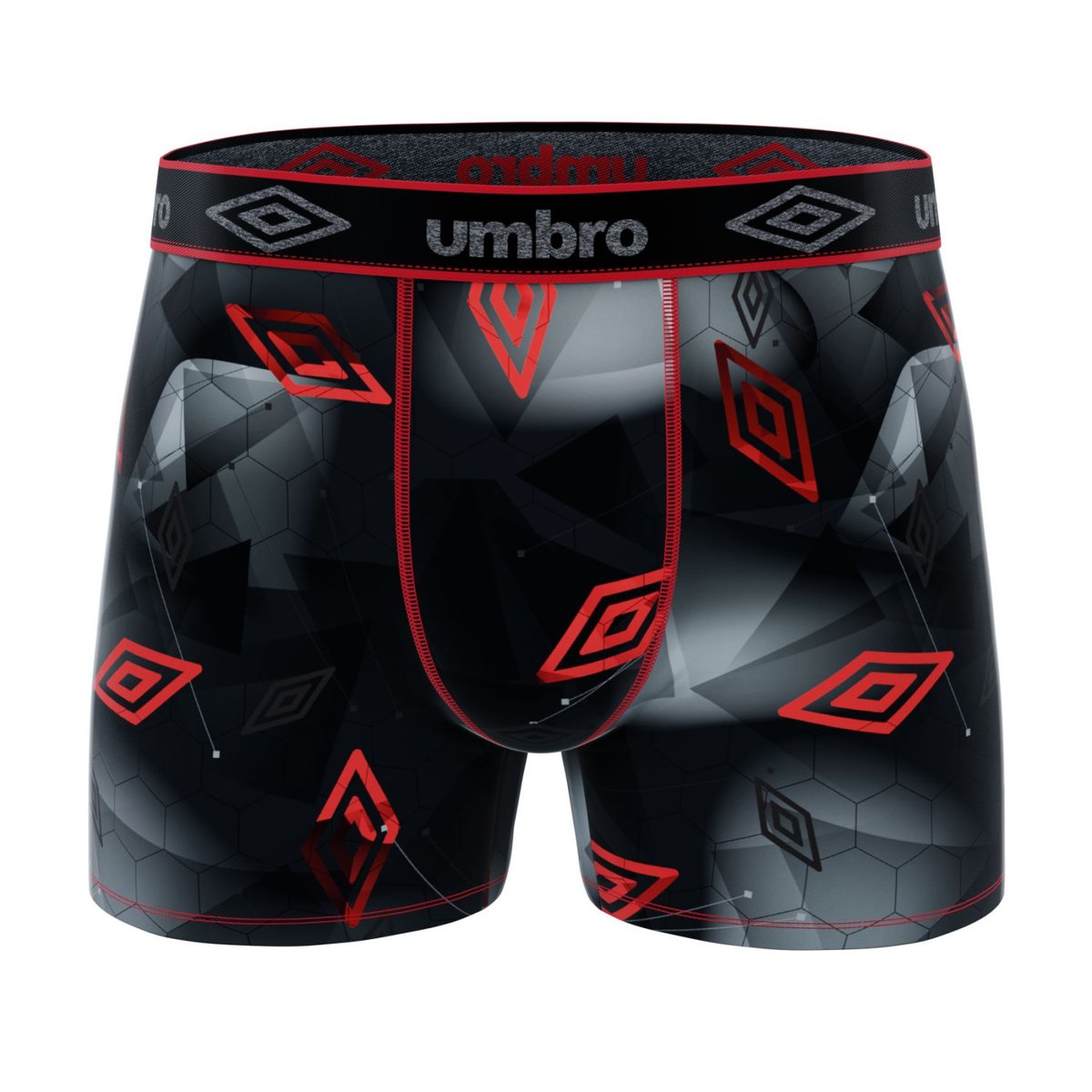 Lot De 6 Boxers Microfibre noir/gris/rouge/bleu/jaune, UMBRO