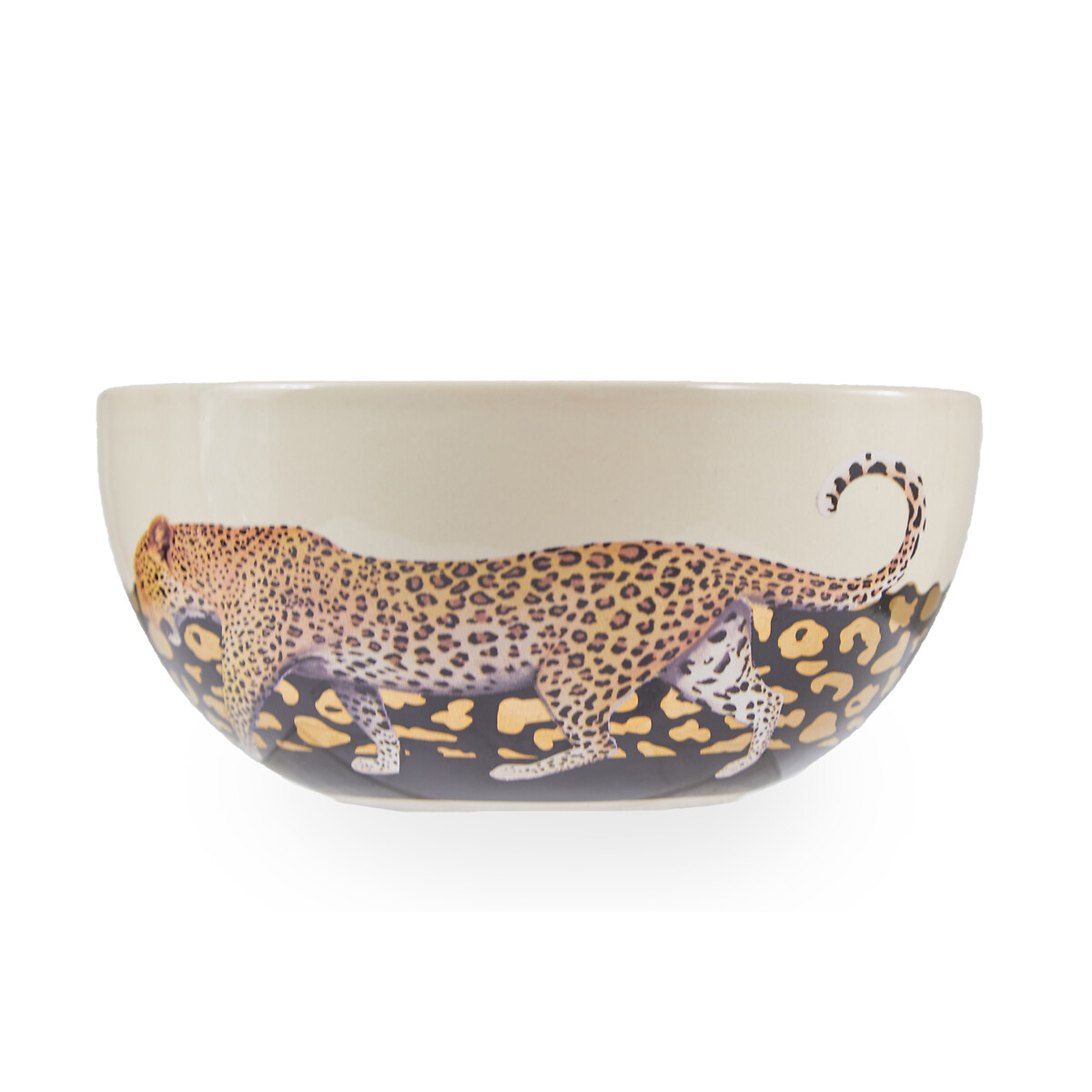 15cm Leopard Stoneware Serving Bowl cream, SO'HOME