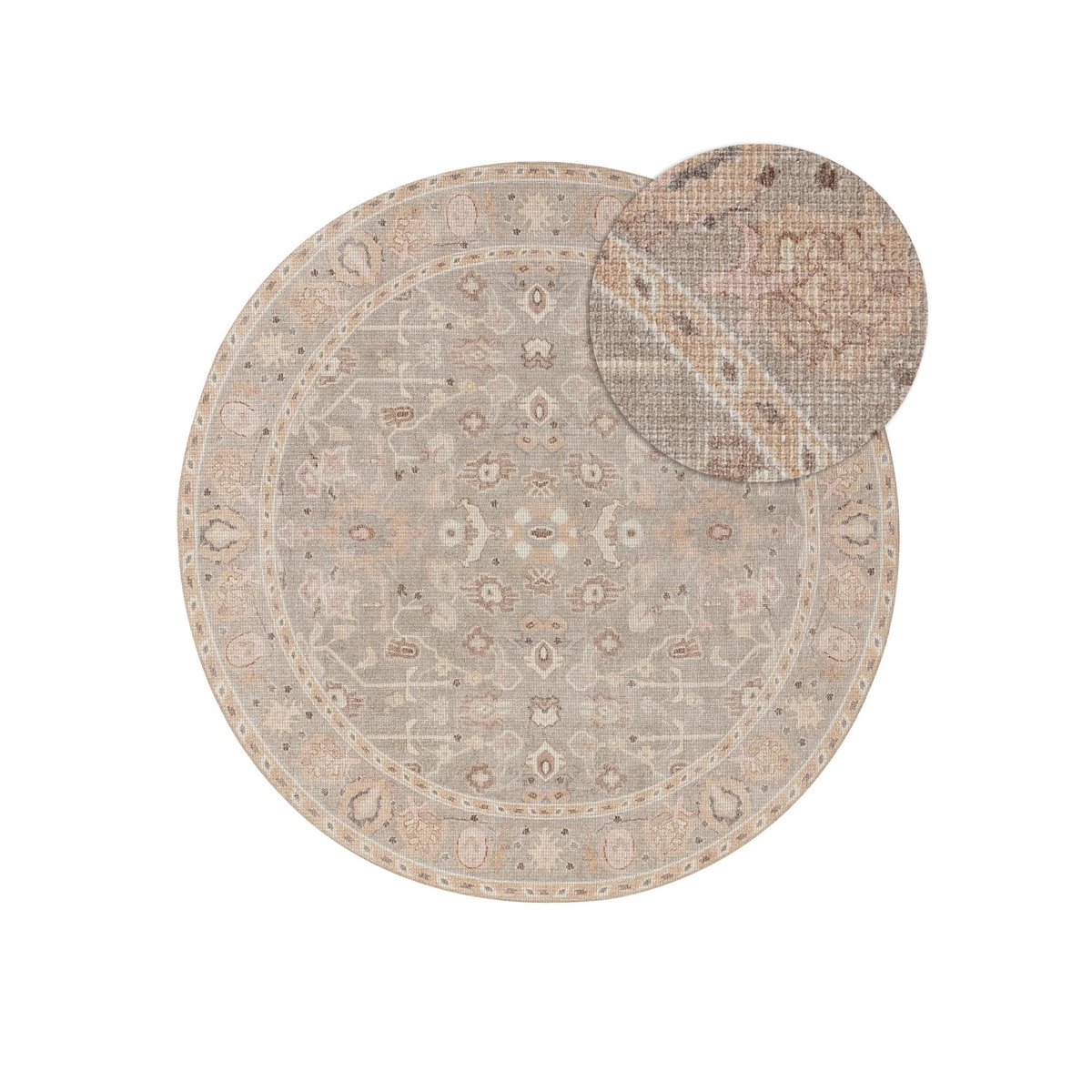 Tapis rond LORENZO beige, BENUTA 