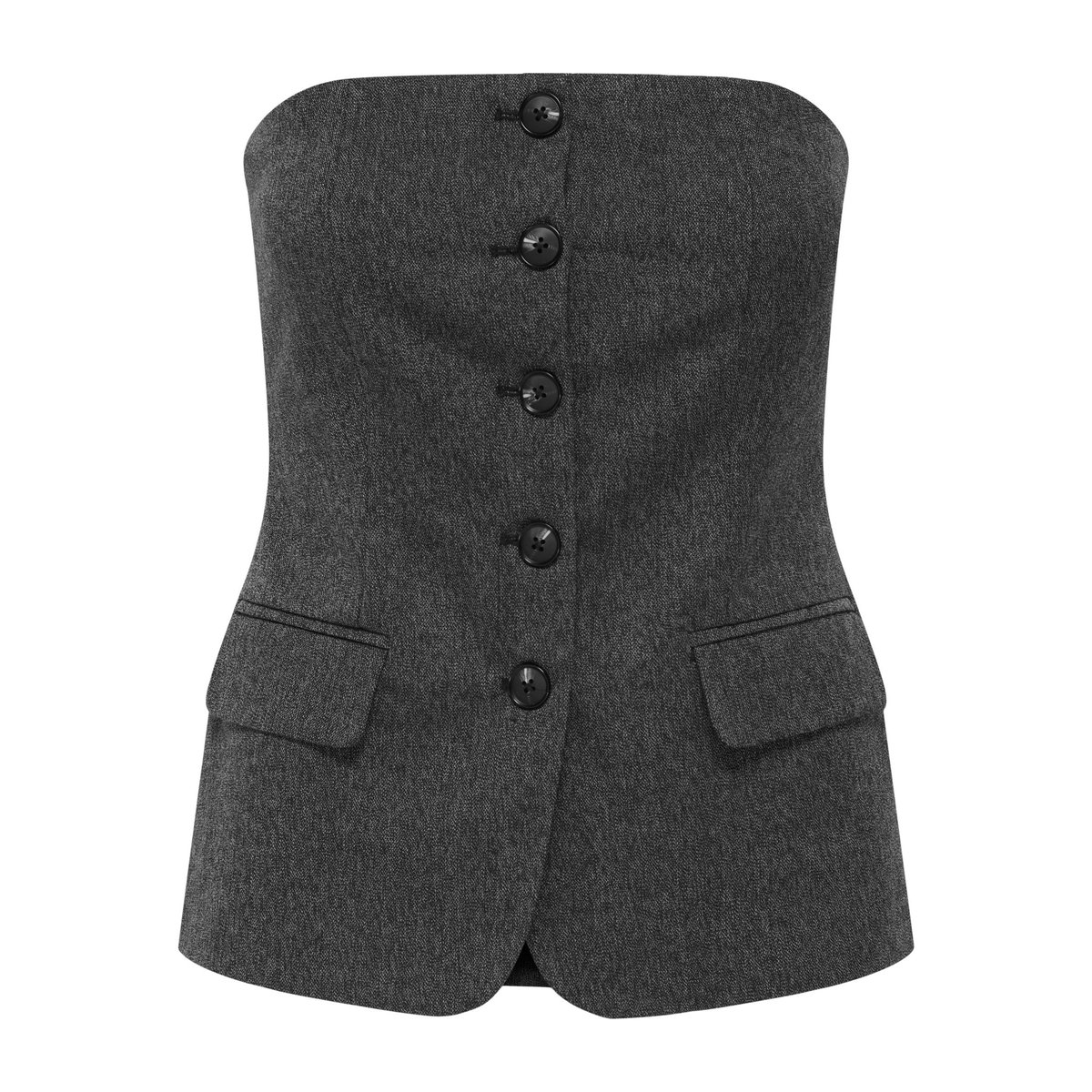 Top Bandeau dark grey melange, ONLY