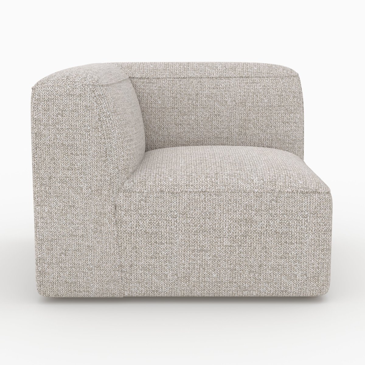 Angle interchangeable pour canapé modulable en tissu - HESTIA beige, MAISON PAVANE