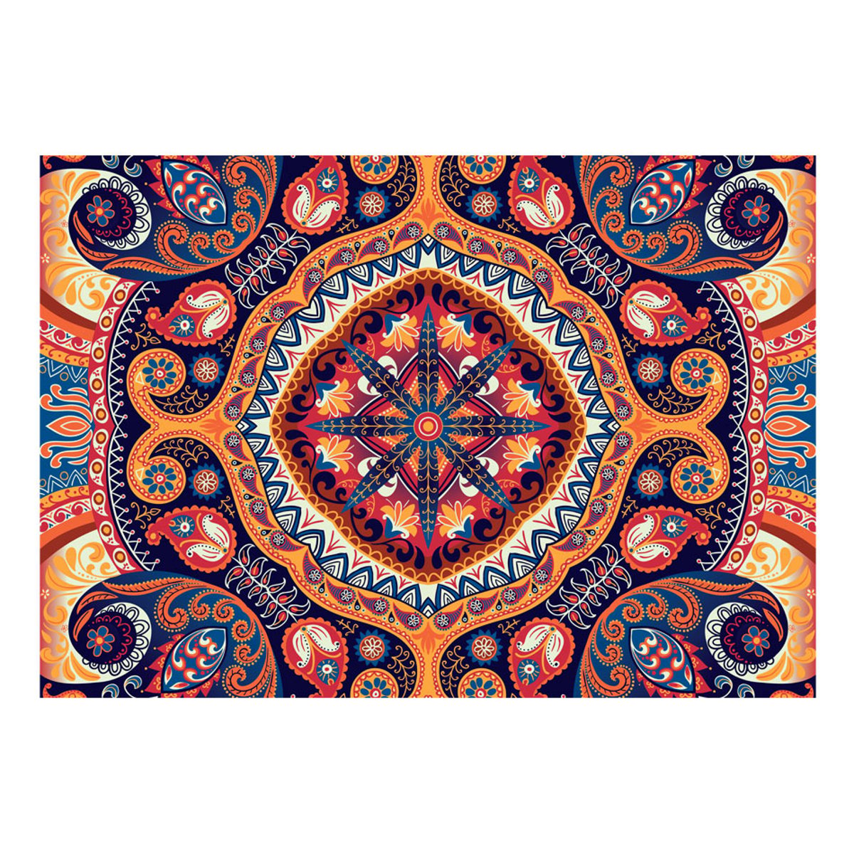 Papier peint intissé panoramique Exotic mosaic multicouleur, EDEN