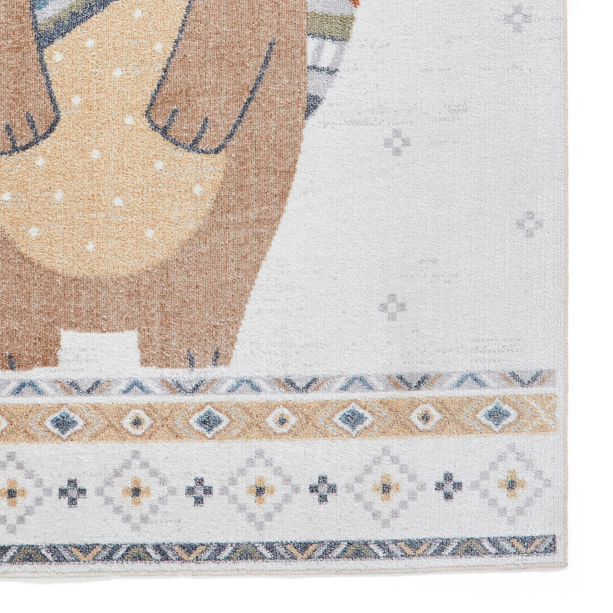 Kids Washable Bear Rug multi-coloured, SO'HOME