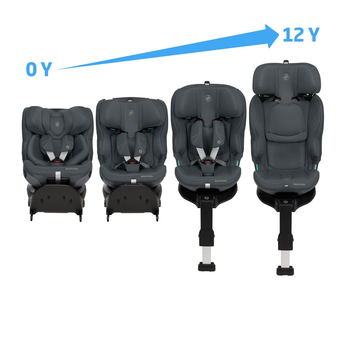 Maxi-Cosi Siège auto évolutif et rotatif Emerald 360 Plus authentic graphite, MAXI COSI