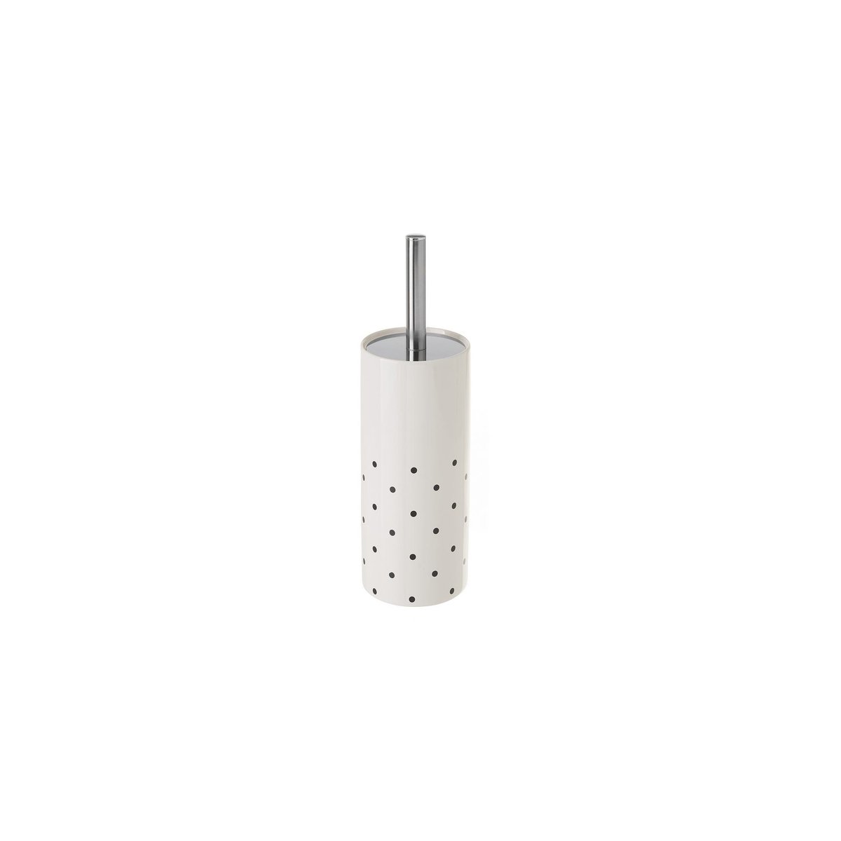 Brosse WC céramique blanc et pois noirs noir & blanc, WADIGA
