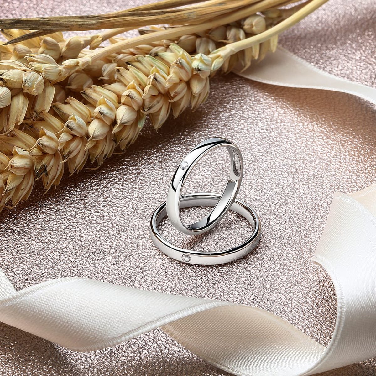 Bagues en Platine/diamant et Diamant blanc, CLEOR