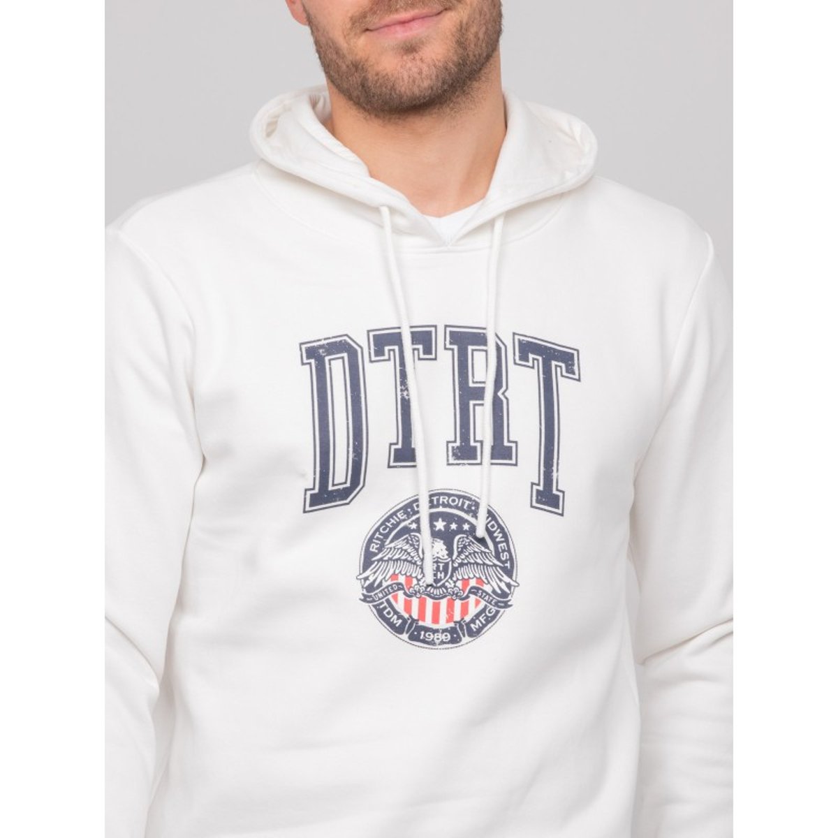 Sweat Capuche Wolfige ecru, RITCHIE