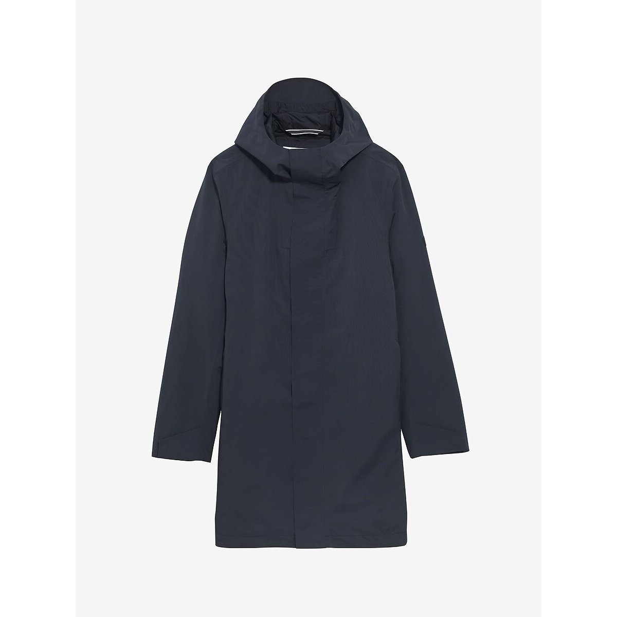 Parka longue MTD® 2 couches avec capuche bleu marine, AIGLE