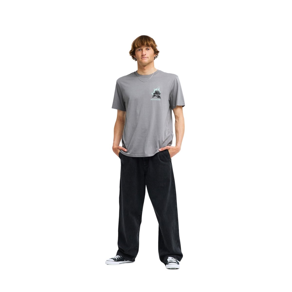 T shirt manches courtes RETRO POSTER gris pewter, BILLABONG